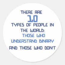 binary joke sticker