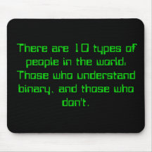 Binary People Mouse Pads