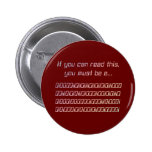 Binary rainbow for darks colours pinback button