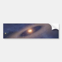 Binary Star Solar System Space Art Bumper Sticker