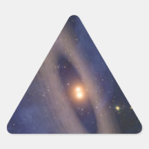 Binary Star Solar System Space Art Triangle Sticker