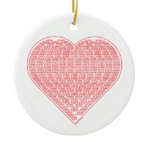Binary Valentine Ornament