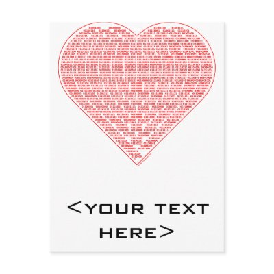Binary Valentine Postcard by CartesianBear