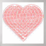 Binary Valentine Poster posters