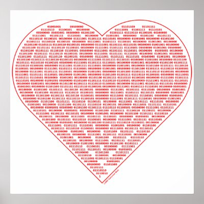 Binary Valentine Poster by CartesianBear