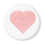 Binary Valentine Round Magnet