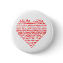 Binary Valentine Round Pin