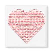 Binary Valentine Square Magnet
