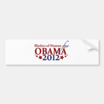 Binders of Women for Obama 2012 Bumper Stickers