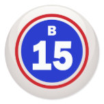 BINGO BALL B-15 ROUND STICKERS