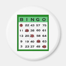 bingo card fridge magnet