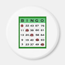 bingo card fridge magnet