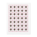 Bingo Card Markers Girl Pink Punk Rock Skull Flame postcards