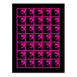 Bingo Card Markers Sweet 16 Hot Pink Black Party Postcard