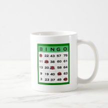 bingo card mug