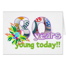 Bingo cards - 80th birthday