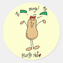 Bingo Nut Tshirts and Gifts Sticker
