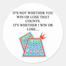 bingo player gifts round sticker