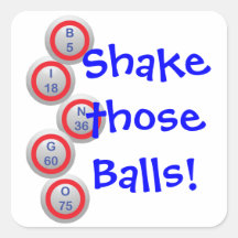 Bingo! Shake those Balls! Stickers
