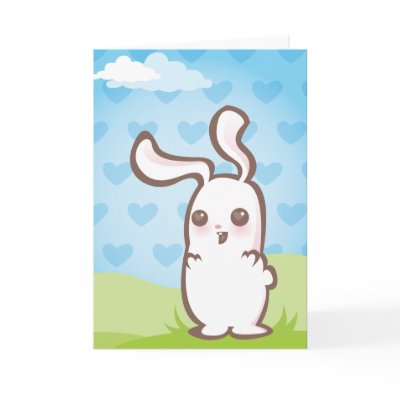 Binky Bunny Notecard by creativetaylor