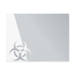 Bio-hazard biohazard atomic nuclear graphic post card