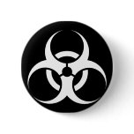 Bio Hazard or Biohazard Sign Symbol Warning Black Pins