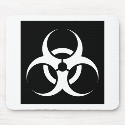 Bio Hazard or Biohazard Sign Symbol Warning Black by inquester