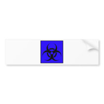 Bio Hazard or Biohazard Sign Symbol Warning Blue