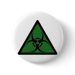 Bio Hazard or Biohazard Sign Symbol Warning Buttons