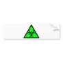 Bio Hazard or Biohazard Sign Symbol Warning Green Bumper Stickers