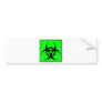 Bio Hazard or Biohazard Sign Symbol Warning Green Bumper Sticker