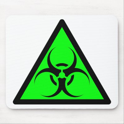 Bio Hazard or Biohazard Sign Symbol Warning Green by inquester