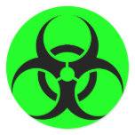 Bio Hazard or Biohazard Sign Symbol Warning Green