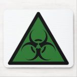 Bio Hazard or Biohazard Sign Symbol Warning mousepads