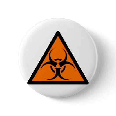 Bio Hazard or Biohazard Sign Symbol Warning Orange by inquester