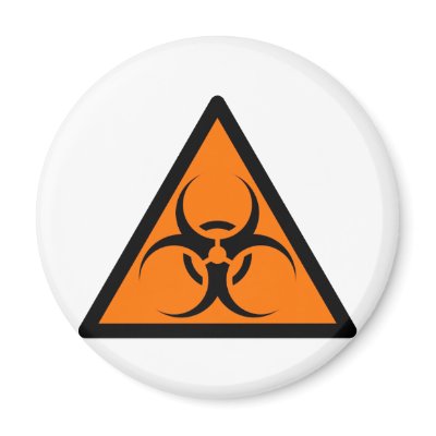 Bio Hazard or Biohazard Sign Symbol Warning Orange by inquester