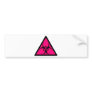 Bio Hazard or Biohazard Sign Symbol Warning Pink Bumper Sticker