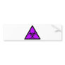 Bio Hazard or Biohazard Sign Symbol Warning Purple Bumper Stickers