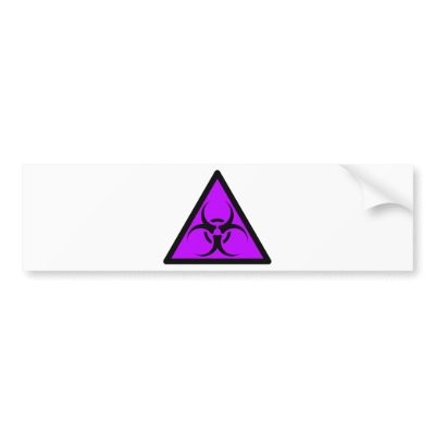 Bio Hazard or Biohazard Sign Symbol Warning Purple by inquester