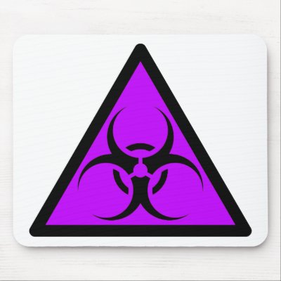 Bio Hazard or Biohazard Sign Symbol Warning Purple by inquester