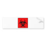 Bio Hazard or Biohazard Sign Symbol Warning Red Bumper Stickers