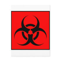 Bio Hazard or Biohazard Sign Symbol Warning Red