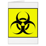 Bio Hazard or Biohazard Sign Symbol Warning Yellow cards