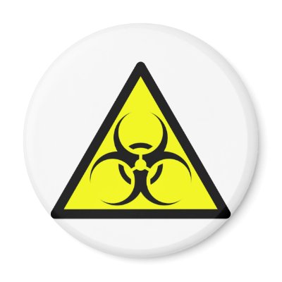 Bio Hazard or Biohazard Sign Symbol Warning Yellow by inquester