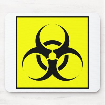 Bio Hazard or Biohazard Sign Symbol Warning Yellow by inquester