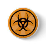 Bio-Hazard - Orange Pinback Buttons
