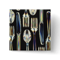 Biodegradable Utensils Pinback Buttons