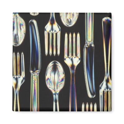 Biodegradable Utensils Fridge Magnet by Alleycatshirts