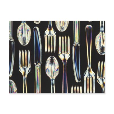 Biodegradable Utensils Postcards by Alleycatshirts