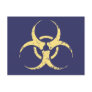 Biohazard -dist -yellow postcards